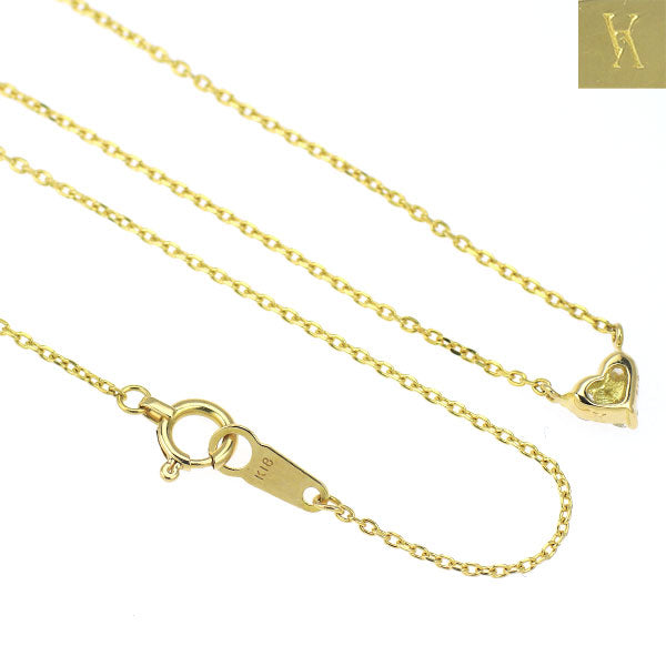 ヴァンドーム青山 K18YG ダイヤモンド ペンダントネックレス 0.10ct ハート