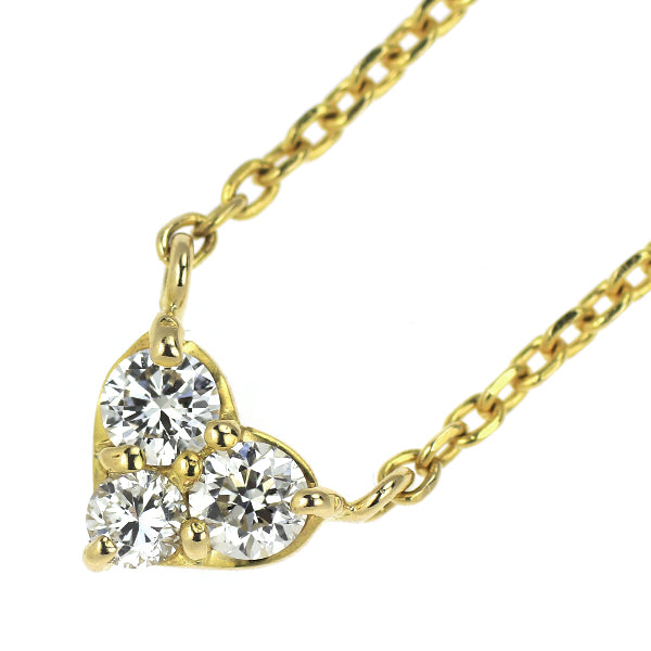ヴァンドーム青山 K18YG ダイヤモンド ペンダントネックレス 0.10ct ハート