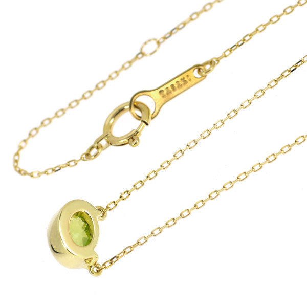 田崎真珠 K18YG ペリドット ペンダントネックレス