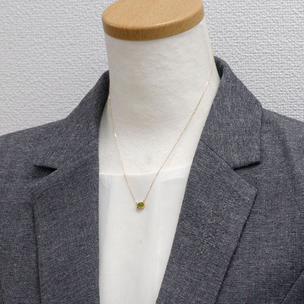 田崎真珠 K18YG ペリドット ペンダントネックレス