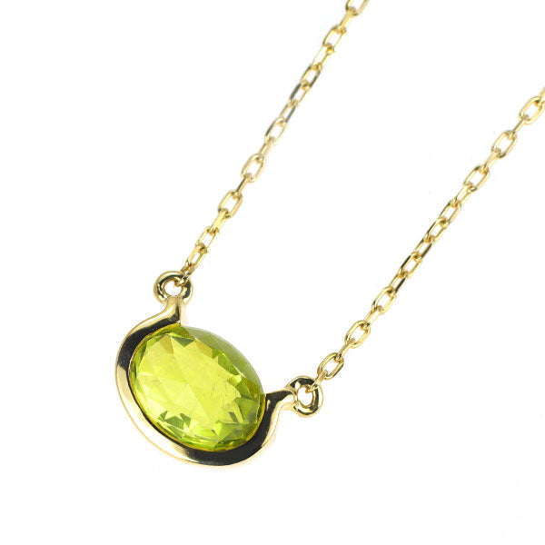 田崎真珠 K18YG ペリドット ペンダントネックレス