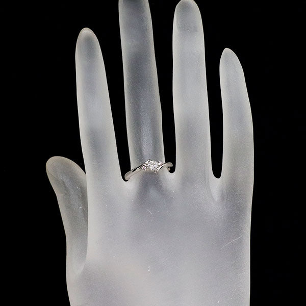 Pt900 さくらカット ダイヤモンド 天然ピンクダイヤ リング 0.157ct F VS1 PD0.02ct