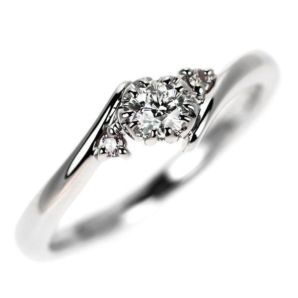 Pt900 さくらカット ダイヤモンド 天然ピンクダイヤ リング 0.157ct F VS1 PD0.02ct