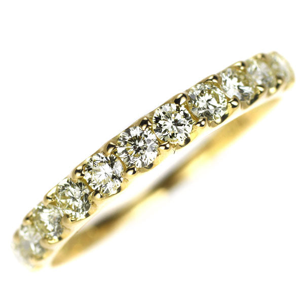 K18YG ダイヤモンド リング 0.50ct ハーフエタニティ