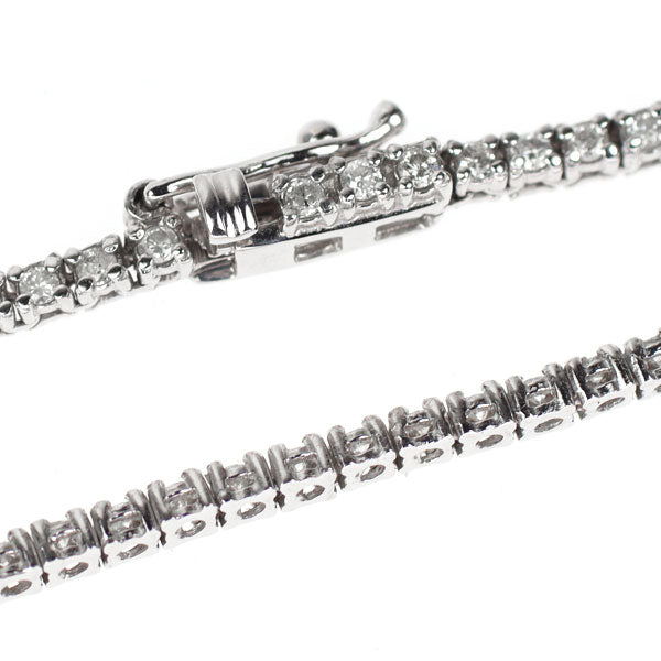 K18WG ダイヤモンド テニス ネックレス 2.00ct