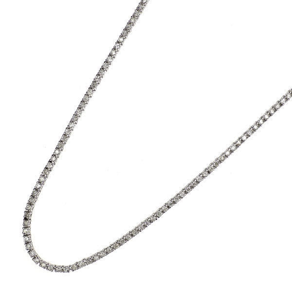 K18WG ダイヤモンド テニス ネックレス 2.00ct