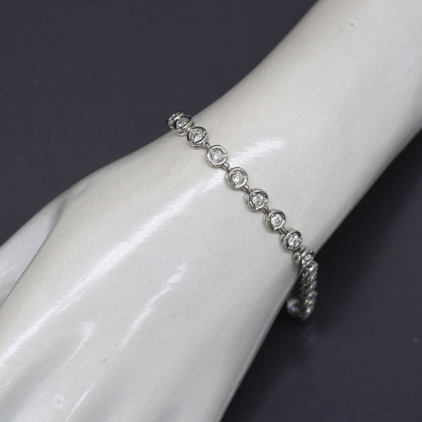 Pt850 ダイヤモンド テニス ブレスレット 2.01ct