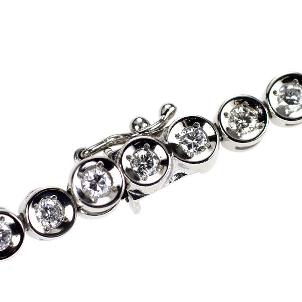 Pt850 ダイヤモンド テニス ブレスレット 2.00ct
