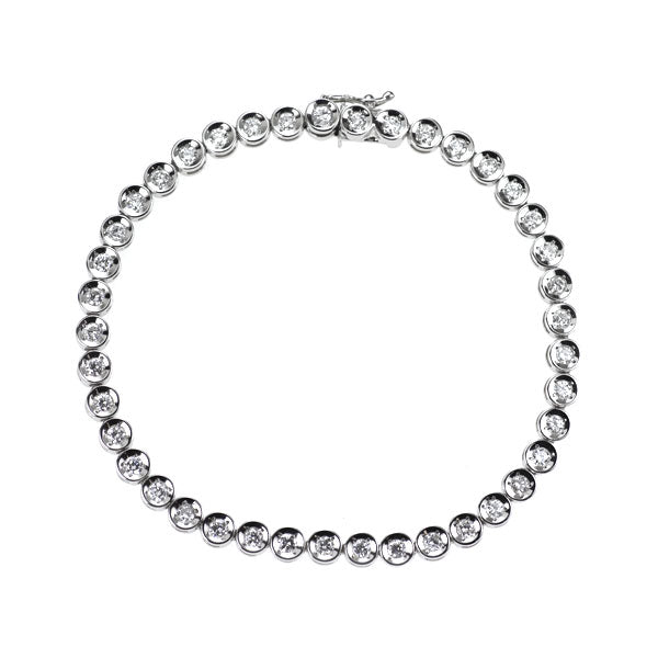 Pt850 ダイヤモンド テニス ブレスレット 2.00ct