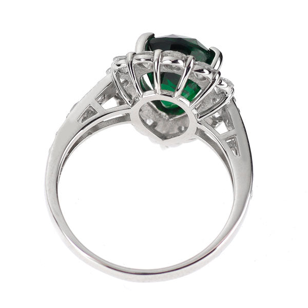Pt950 ツァボライト ダイヤモンド リング 3.73ct D1.19ct