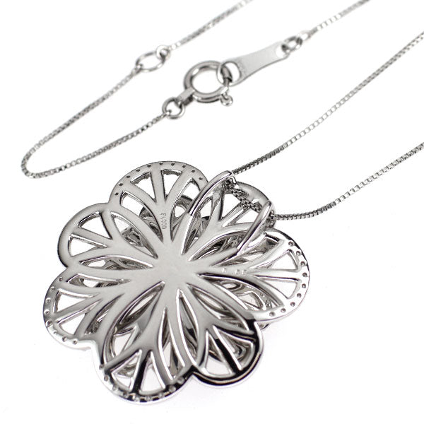 Pt900/ Pt850 ダイヤモンド ペンダントネックレス 0.65ct フラワー