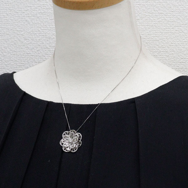 Pt900/ Pt850 ダイヤモンド ペンダントネックレス 0.65ct フラワー