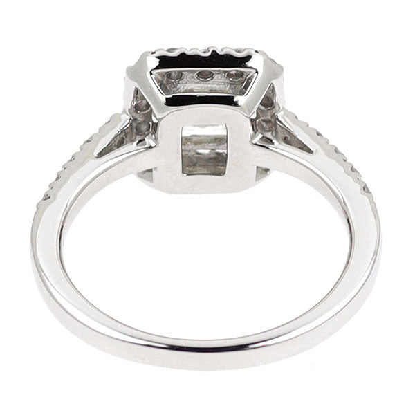 Pt900 フランダースカット ダイヤモンド リング 1.005ct LY VS1 D0.40ct