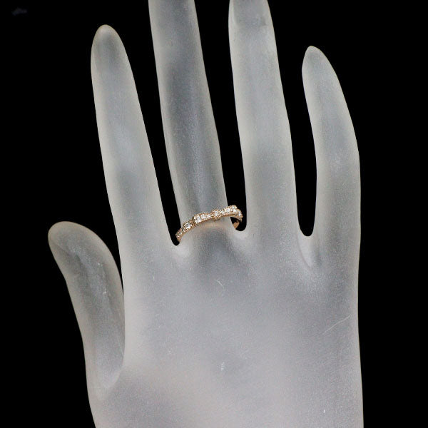ジル・スチュアート K18PG ダイヤモンド リング 0.19ct リボン