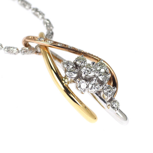 K18YG/WG/PG H&C ダイヤモンド ペンダントネックレス 0.52ct