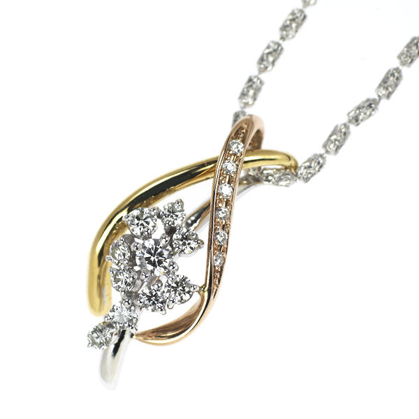 K18YG/WG/PG H&C ダイヤモンド ペンダントネックレス 0.52ct