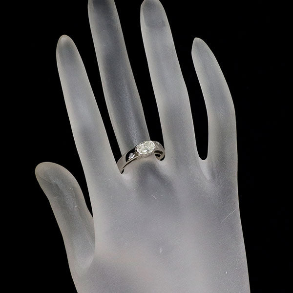 Pt900 オーバルカット ダイヤモンド リング 1.10ct D0.05ct