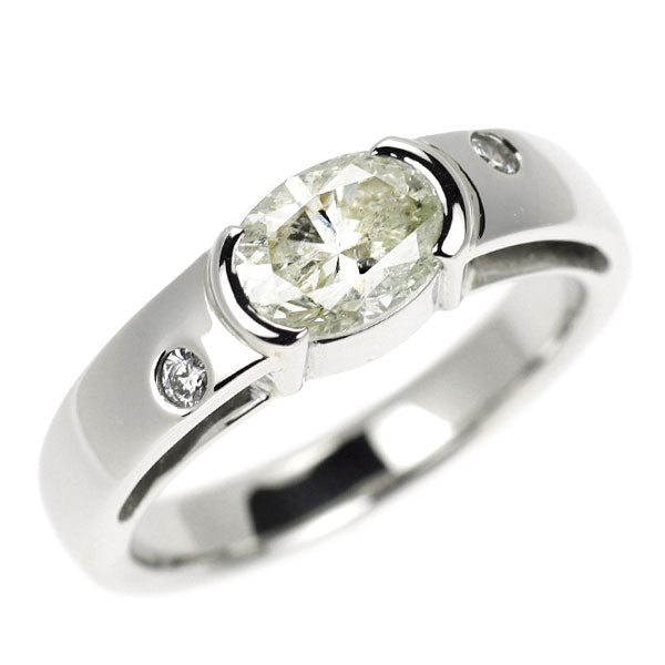 Pt900 オーバルカット ダイヤモンド リング 1.10ct D0.05ct