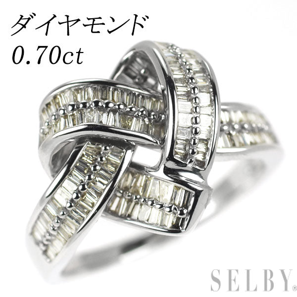 K18WG ダイヤモンド リング 0.70ct