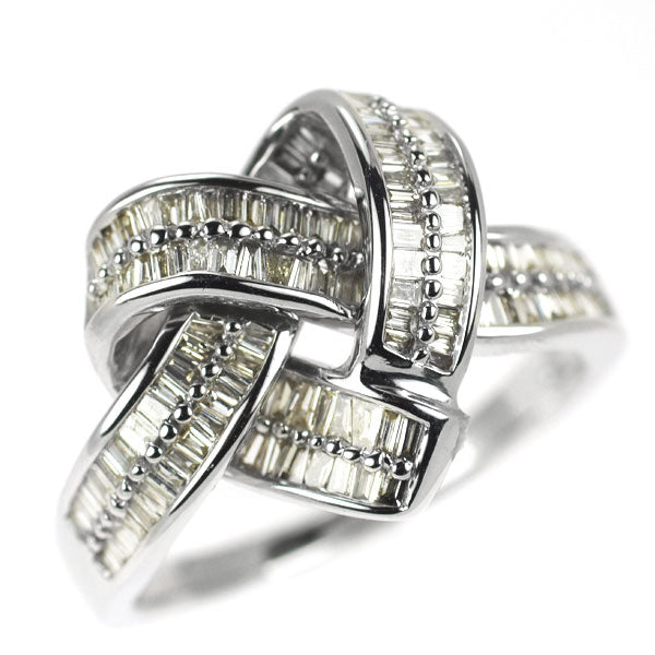 K18WG ダイヤモンド リング 0.70ct