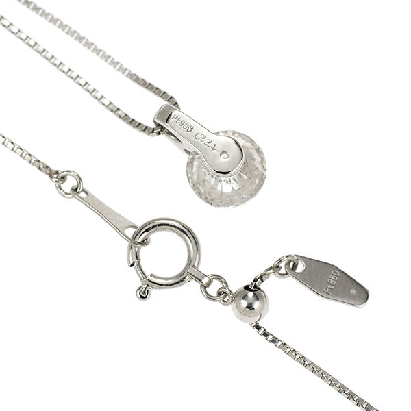 Pt900/ Pt850 ダイヤモンド ペンダントネックレス 1.224ct  一点留め