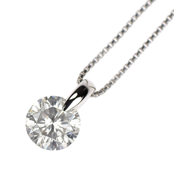 Pt900/ Pt850 ダイヤモンド ペンダントネックレス 1.224ct 一点留め