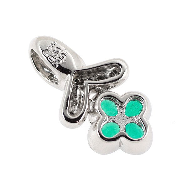 【PT900 /ネックレストップ 】 エメラルド ダイヤモンド Pt900 エメラルド ダイヤモンド ペンダントトップ 0.60ct D0.07ct
