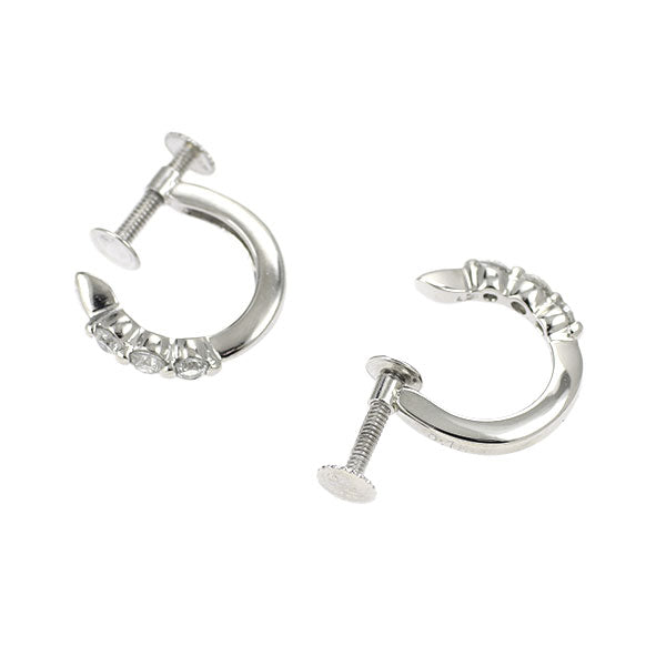 Pt900 ダイヤモンド フープ イヤリング 0.30ct