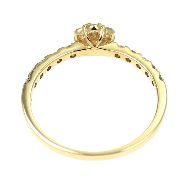 K18YG ダイヤモンド リング 0.35ct  フラワー