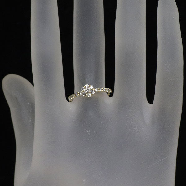 K18YG ダイヤモンド リング 0.35ct  フラワー