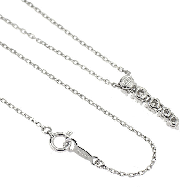 ミキモト K18WG ダイヤモンド ペンダントネックレス 0.37ct