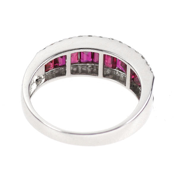 Pt950 ルビー ダイヤモンド リング 0.93ct D0.30ct