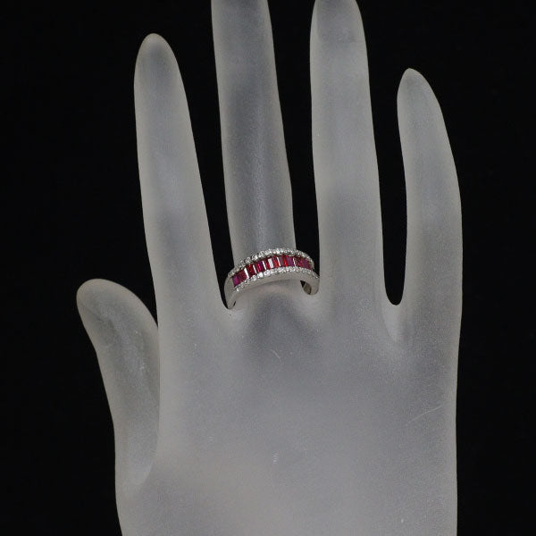 Pt950 ルビー ダイヤモンド リング 0.93ct D0.30ct