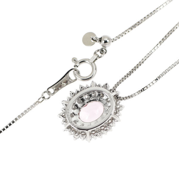 Pt950/ Pt850 パパラチアサファイア ダイヤモンド ペンダントネックレス 0.97ct D0.63ct
