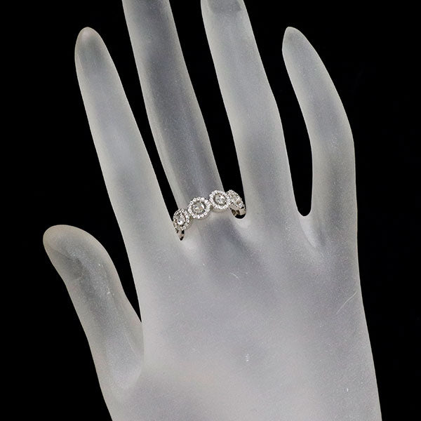 Pt950 ローズカット/ラウンドブリリアントカット ダイヤモンド リング 0.50ct