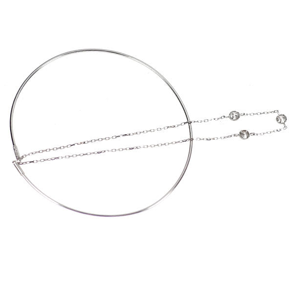 Pt900 ダイヤモンド ブレスレット 0.20ct 形状記憶 2連