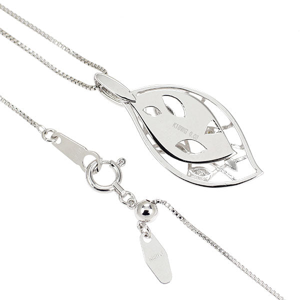 K18WG ダイヤモンド ペンダントネックレス 0.03ct