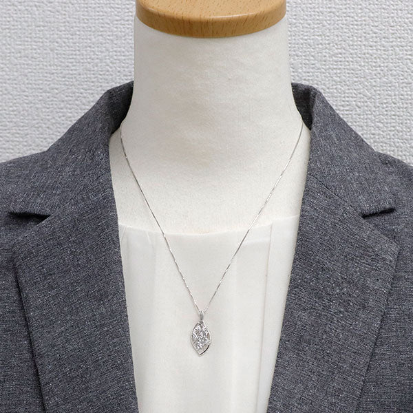 K18WG ダイヤモンド ペンダントネックレス 0.03ct