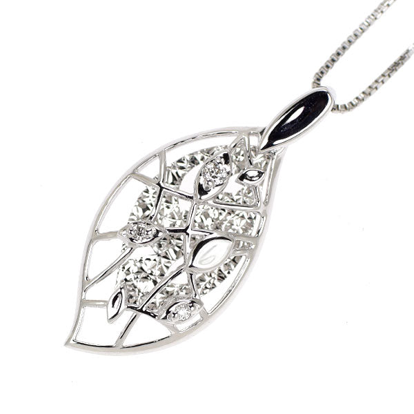 K18WG ダイヤモンド ペンダントネックレス 0.03ct