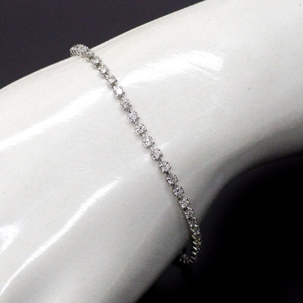Pt850 ダイヤモンド テニス ブレスレット 2.00ct