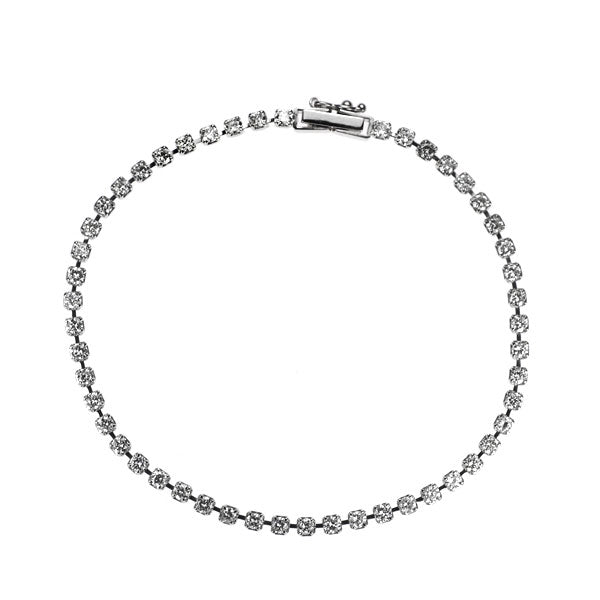 Pt850 ダイヤモンド テニス ブレスレット 2.00ct