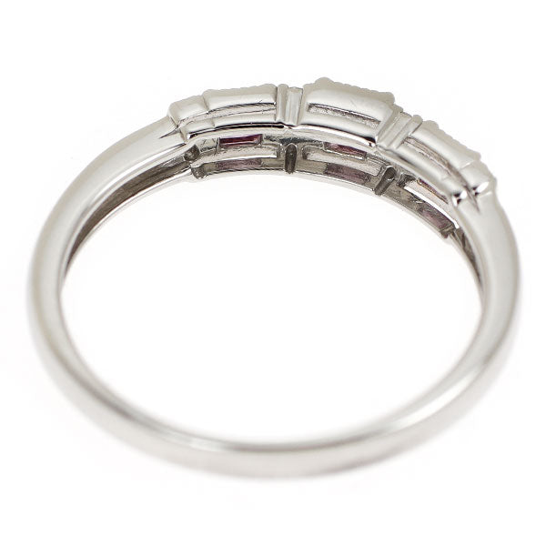 Pt900 ピンク サファイア ダイヤモンド リング 0.29ct D0.04ct