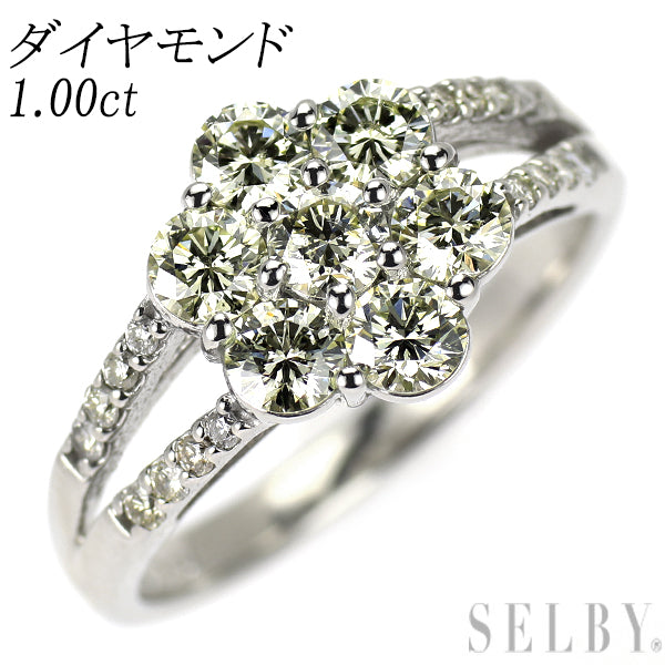 Pt900 ダイヤモンド リング 1.00ct  フラワー