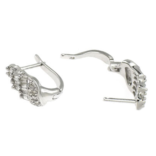 K18WG ダイヤモンド フープ ピアス 0.60ct
