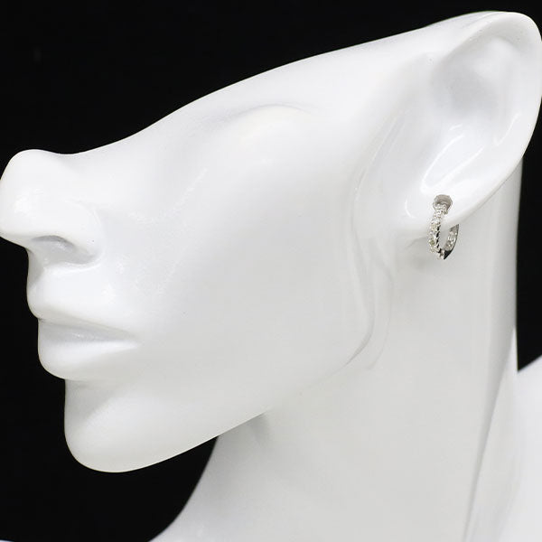 K18WG ダイヤモンド フープ イヤリング 0.30ct