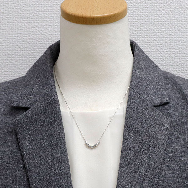 K18WG ダイヤモンド ペンダントネックレス 0.45ct