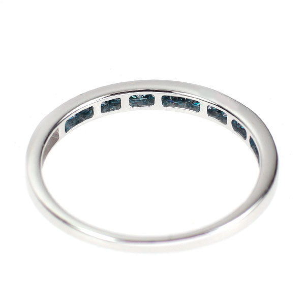 K18WG トリートブルーダイヤモンド リング 0.40ct ハーフエタニティ