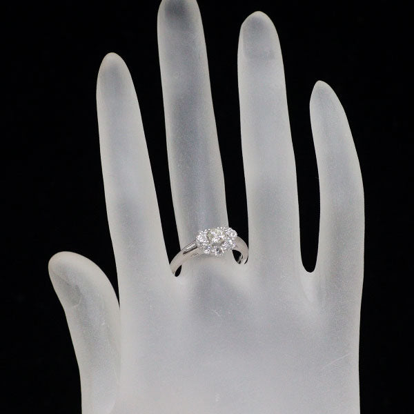 K18WG さくらカット ダイヤモンド リング 0.306ct M VS1 D0.78ct