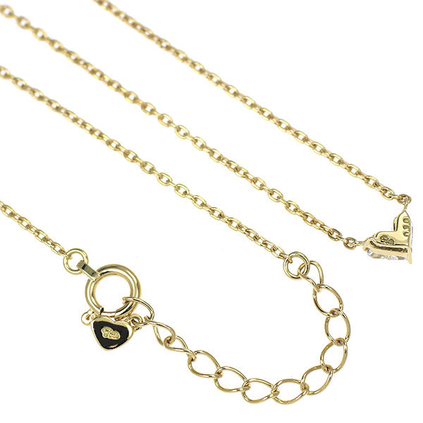 スタージュエリー K18YG ダイヤモンド ペンダントネックレス 0.10ct  ミステリアスハート