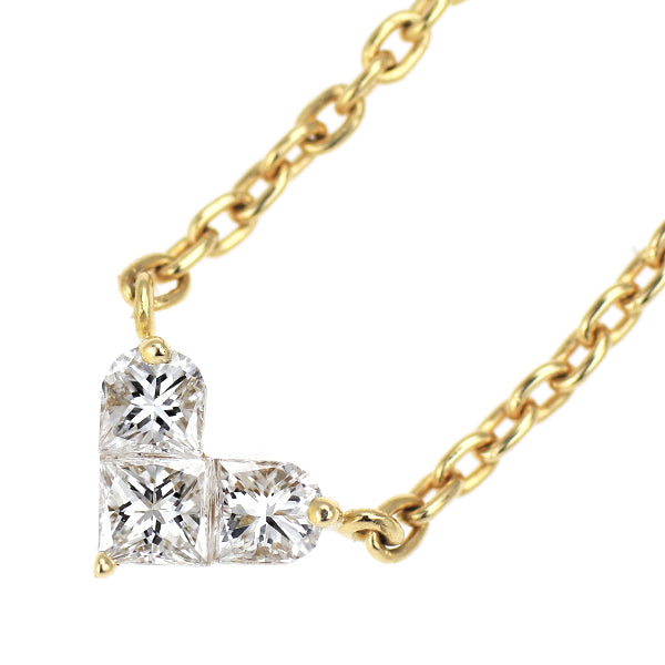スタージュエリー K18YG ダイヤモンド ペンダントネックレス 0.10ct  ミステリアスハート
